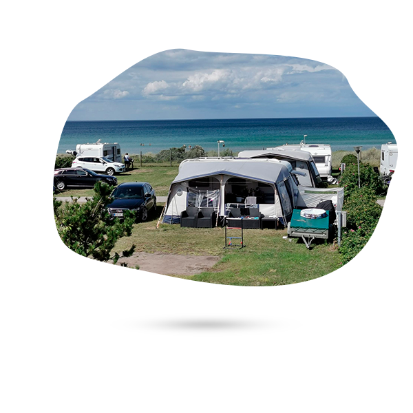 Camping ved strand